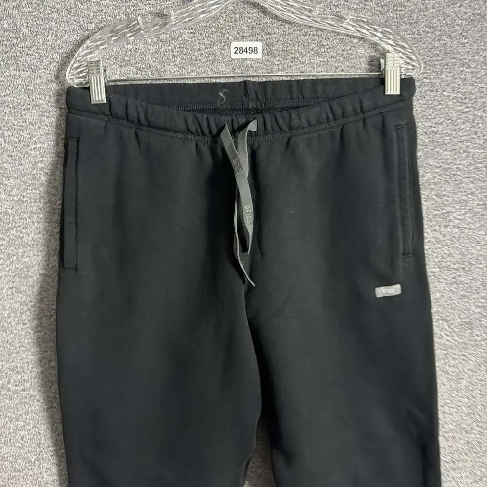 Figs Men's Size Medium Black Fleece Sweatpants